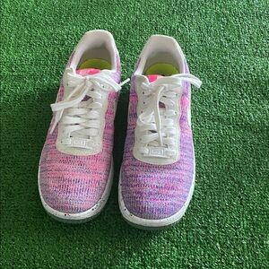 Nike Air Force 1 Crater Flyknit Pink Purple Women's Sneakers Shoes Size 9